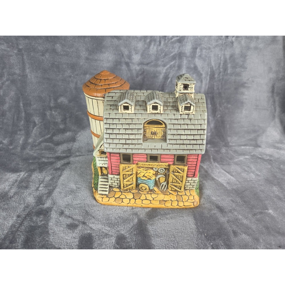 Vintage Lefton 1988 Colonial Village Cole's Barn Christmas Porcelain